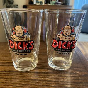 Dick’s Last Resort New Orleans Beer Glass Set of 2 Vintage Collectible
